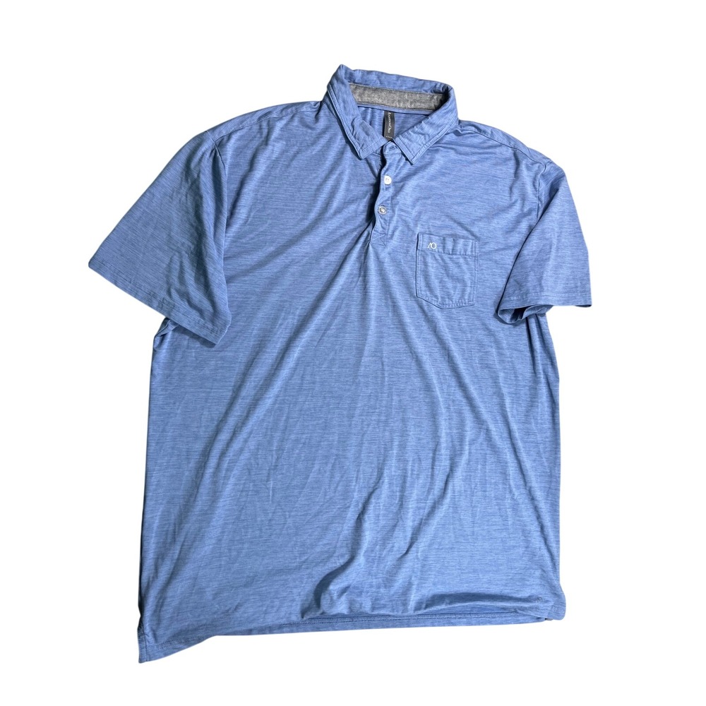 AndersonOrd Men's XXL Blue Performance Polo Shirt Short Sleeve Golf Pocket